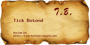Tick Botond névjegykártya