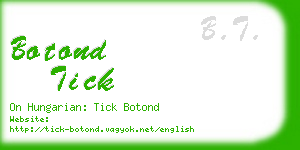 botond tick business card